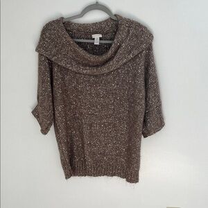 Chico's Brown Cowl Neck Sweater